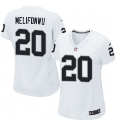 Women's Nike Oakland Raiders #20 Obi Melifonwu Game White NFL Jersey