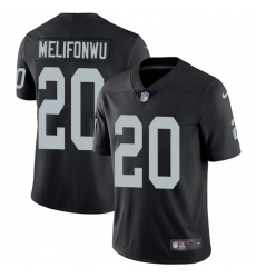 Youth Nike Oakland Raiders #20 Obi Melifonwu Elite Black Team Color NFL Jersey