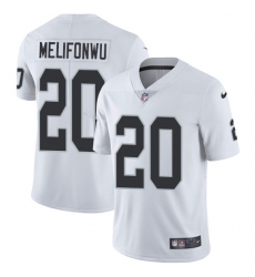 Youth Nike Oakland Raiders #20 Obi Melifonwu Elite White NFL Jersey