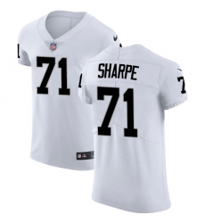 Men's Nike Oakland Raiders #71 David Sharpe White Vapor Untouchable Elite Player NFL Jersey