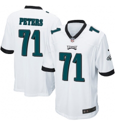 Men's Nike Philadelphia Eagles #71 Jason Peters Game White NFL Jersey