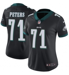 Women's Nike Philadelphia Eagles #71 Jason Peters Black Alternate Vapor Untouchable Limited Player NFL Jersey