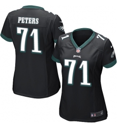 Women's Nike Philadelphia Eagles #71 Jason Peters Game Black Alternate NFL Jersey