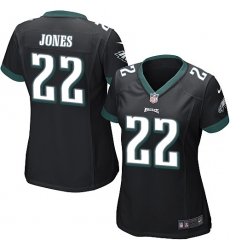 Women's Nike Philadelphia Eagles #22 Sidney Jones Game Black Alternate NFL Jersey