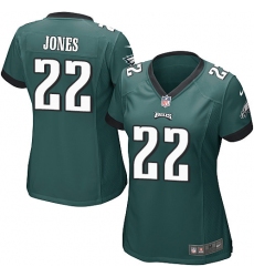 Women's Nike Philadelphia Eagles #22 Sidney Jones Game Midnight Green Team Color NFL Jersey