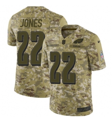 Youth Nike Philadelphia Eagles #22 Sidney Jones Limited Camo 2018 Salute to Service NFL Jersey