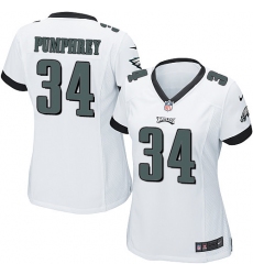 Women's Nike Philadelphia Eagles #34 Donnel Pumphrey Game White NFL Jersey