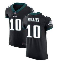 Men's Nike Philadelphia Eagles #10 Mack Hollins Black Alternate Vapor Untouchable Elite Player NFL Jersey