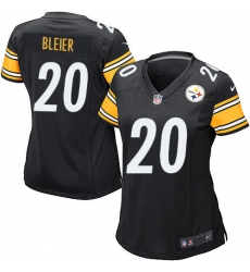 Women's Nike Pittsburgh Steelers #20 Rocky Bleier Game Black Team Color NFL Jersey