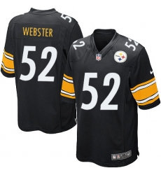Men's Nike Pittsburgh Steelers #52 Mike Webster Game Black Team Color NFL Jersey