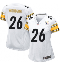 Women's Nike Pittsburgh Steelers #26 Rod Woodson Game White NFL Jersey