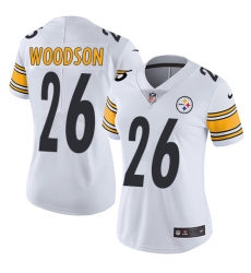 Women's Nike Pittsburgh Steelers #26 Rod Woodson White Vapor Untouchable Limited Player NFL Jersey