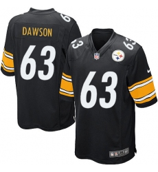 Men's Nike Pittsburgh Steelers #63 Dermontti Dawson Game Black Team Color NFL Jersey