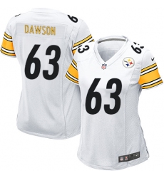 Women's Nike Pittsburgh Steelers #63 Dermontti Dawson Game White NFL Jersey