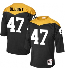 Men's Mitchell and Ness Pittsburgh Steelers #47 Mel Blount Elite Black 1967 Home Throwback NFL Jersey