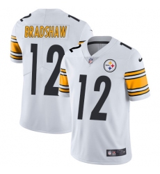 Youth Nike Pittsburgh Steelers #12 Terry Bradshaw White Vapor Untouchable Limited Player NFL Jersey