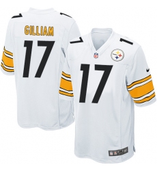 Men's Nike Pittsburgh Steelers #17 Joe Gilliam Game White NFL Jersey