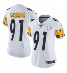 Women's Nike Pittsburgh Steelers #91 Kevin Greene Elite White NFL Jersey