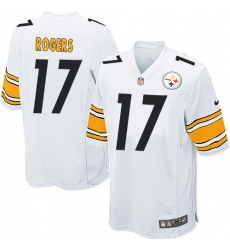 Men's Nike Pittsburgh Steelers #17 Eli Rogers Game White NFL Jersey