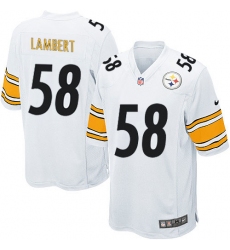 Men's Nike Pittsburgh Steelers #58 Jack Lambert Game White NFL Jersey