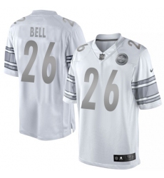 Men's Nike Pittsburgh Steelers #26 Le'Veon Bell Limited White Platinum NFL Jersey