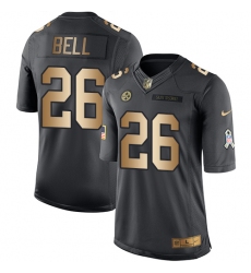Youth Nike Pittsburgh Steelers #26 Le'Veon Bell Limited Black/Gold Salute to Service NFL Jersey