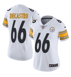 Women's Nike Pittsburgh Steelers #66 David DeCastro Elite White NFL Jersey