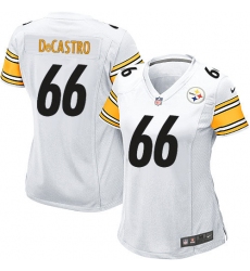 Women's Nike Pittsburgh Steelers #66 David DeCastro Game White NFL Jersey