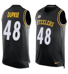 Men's Nike Pittsburgh Steelers #48 Bud Dupree Limited Black Player Name & Number Tank Top NFL Jersey