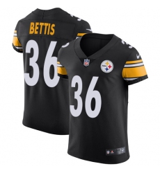 Men's Nike Pittsburgh Steelers #36 Jerome Bettis Black Team Color Vapor Untouchable Elite Player NFL Jersey