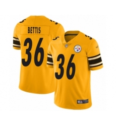 Women's Pittsburgh Steelers #36 Jerome Bettis Limited Gold Inverted Legend Football Jersey