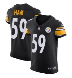 Men's Nike Pittsburgh Steelers #59 Jack Ham Black Team Color Vapor Untouchable Elite Player NFL Jersey