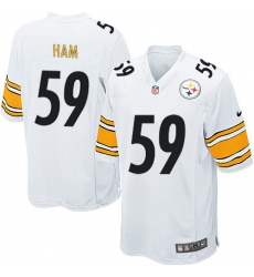 Men's Nike Pittsburgh Steelers #59 Jack Ham Game White NFL Jersey