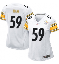 Women's Nike Pittsburgh Steelers #59 Jack Ham Game White NFL Jersey