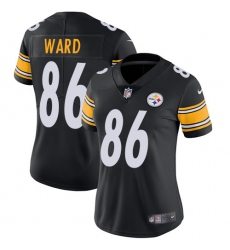 Women's Nike Pittsburgh Steelers #86 Hines Ward Black Team Color Vapor Untouchable Limited Player NFL Jersey
