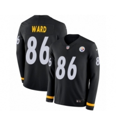 Youth Nike Pittsburgh Steelers #86 Hines Ward Limited Black Therma Long Sleeve NFL Jersey