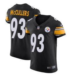 Men's Nike Pittsburgh Steelers #93 Dan McCullers Black Team Color Vapor Untouchable Elite Player NFL Jersey