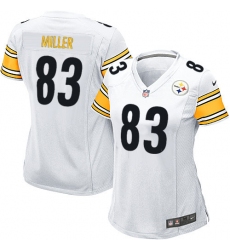 Women's Nike Pittsburgh Steelers #83 Heath Miller Game White NFL Jersey