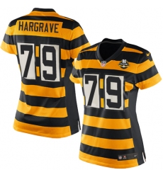 Women's Nike Pittsburgh Steelers #79 Javon Hargrave Game Yellow/Black Alternate 80TH Anniversary Throwback NFL Jersey