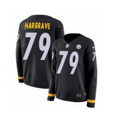 Women's Nike Pittsburgh Steelers #79 Javon Hargrave Limited Black Therma Long Sleeve NFL Jersey