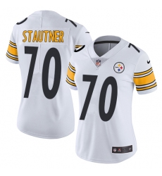 Women's Nike Pittsburgh Steelers #70 Ernie Stautner Elite White NFL Jersey