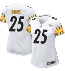 Women's Nike Pittsburgh Steelers #25 Artie Burns Game White NFL Jersey