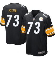 Men's Nike Pittsburgh Steelers #73 Ramon Foster Game Black Team Color NFL Jersey