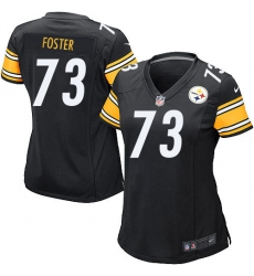 Women's Nike Pittsburgh Steelers #73 Ramon Foster Game Black Team Color NFL Jersey
