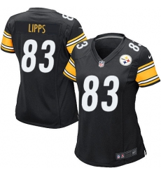 Women's Nike Pittsburgh Steelers #83 Louis Lipps Game Black Team Color NFL Jersey