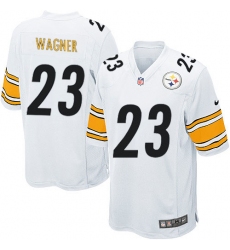 Men's Nike Pittsburgh Steelers #23 Mike Wagner Game White NFL Jersey