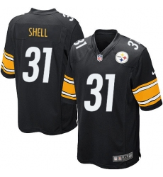 Men's Nike Pittsburgh Steelers #31 Donnie Shell Game Black Team Color NFL Jersey