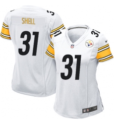Women's Nike Pittsburgh Steelers #31 Donnie Shell Game White NFL Jersey