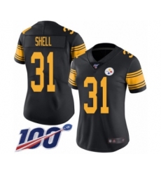 Women's Pittsburgh Steelers #31 Donnie Shell Limited Black Rush Vapor Untouchable 100th Season Football Jersey