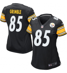 Women's Nike Pittsburgh Steelers #85 Xavier Grimble Game Black Team Color NFL Jersey